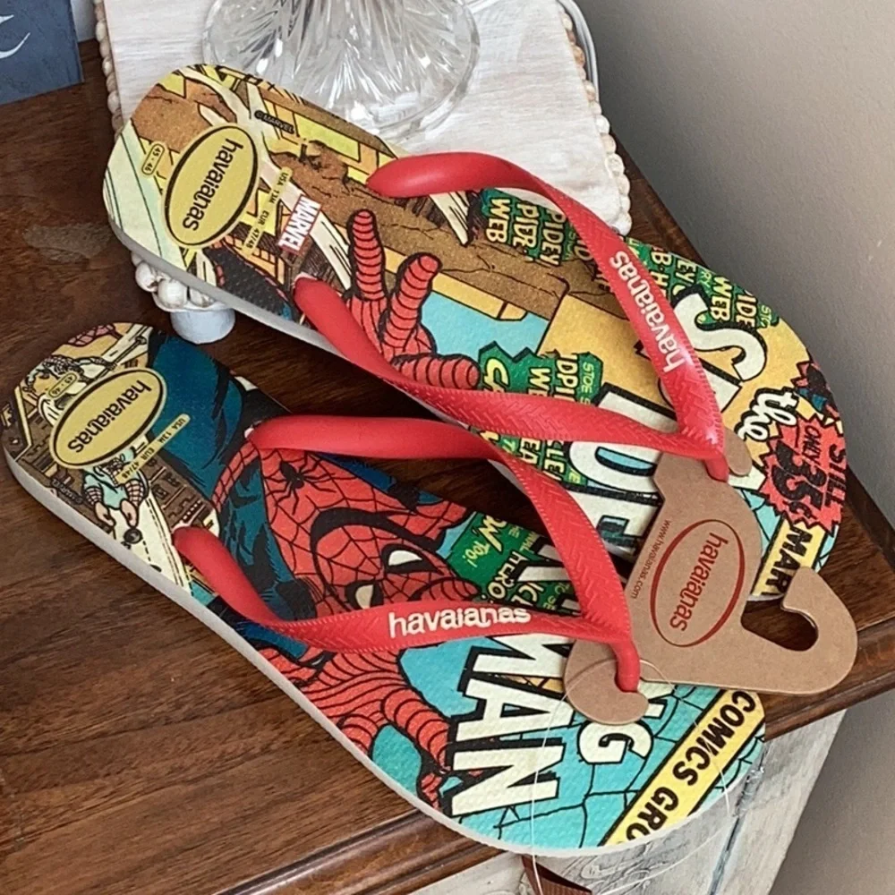 Havaianas Red Spider-Man Flip Flops Sandals. ❗️NEW❗️